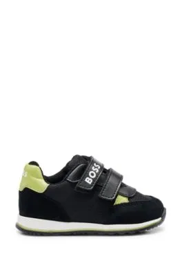 Kids' trainers with touch closures and logo details