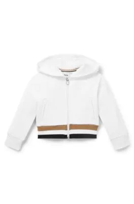 Kids' zip-up hoodie with logo details