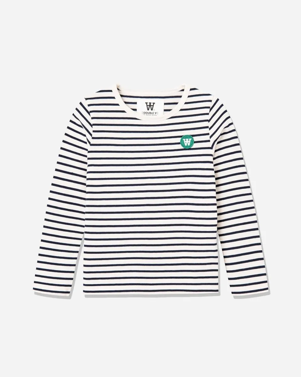 Kim Kids Long Sleeve - Off White/Navy