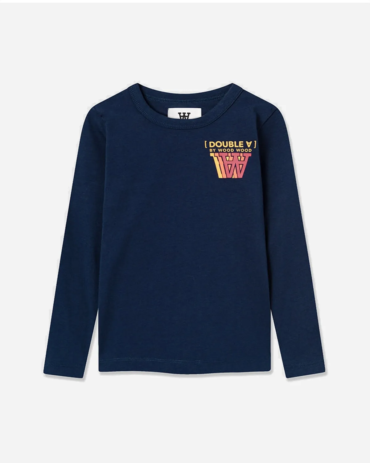 Kim Stacked Logo Kids Long Sleeve - Navy