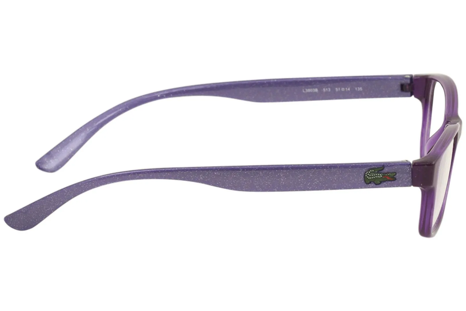 Lacoste L3803B 513 Eyeglasses Youth Kids Girl's Purple Full Rim 51-13-135