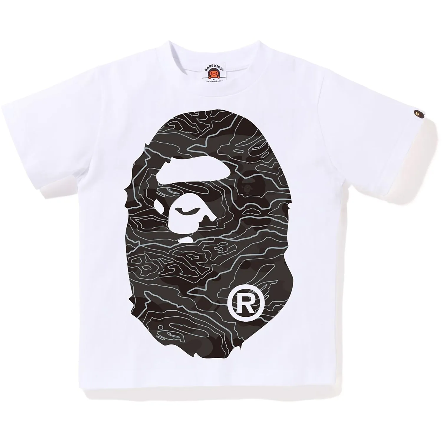 Kids Layered Line Camo Big Ape Head Tee