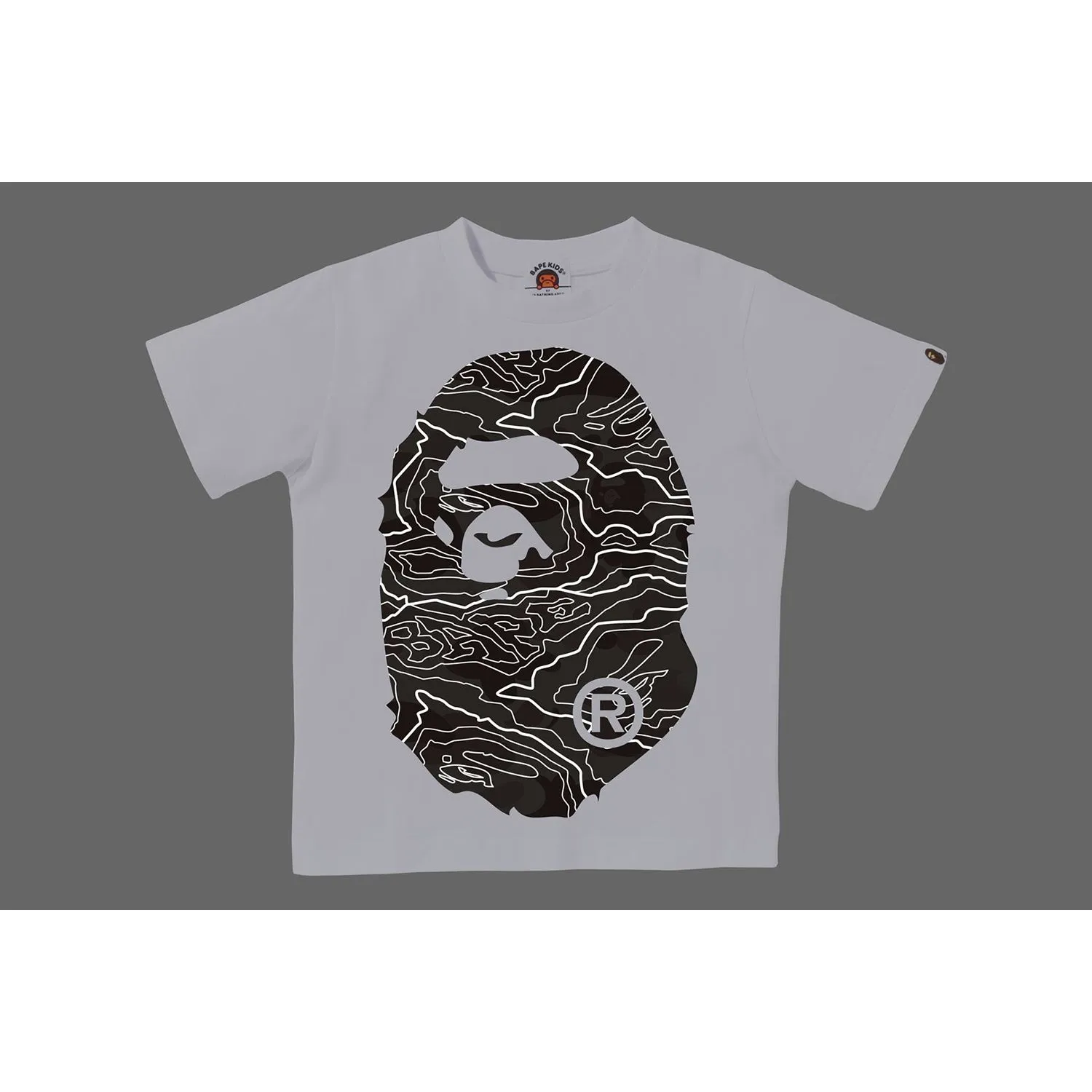 Kids Layered Line Camo Big Ape Head Tee