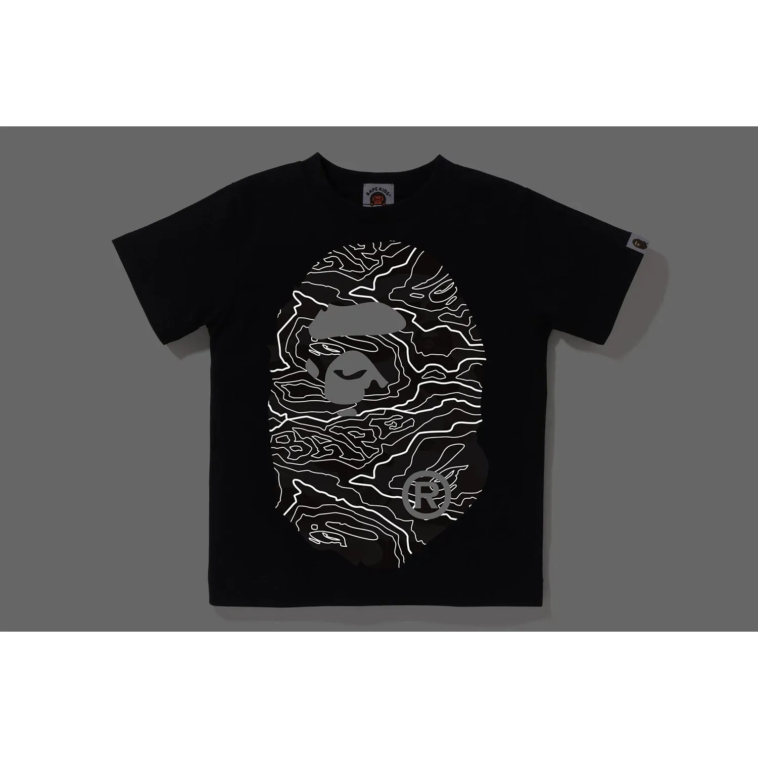 Kids Layered Line Camo Big Ape Head Tee