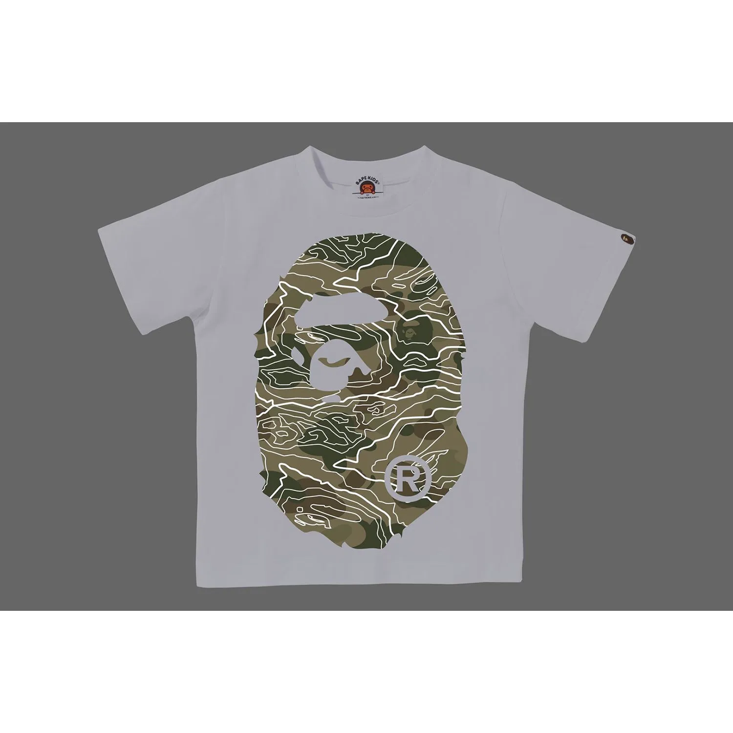 Kids Layered Line Camo Big Ape Head Tee