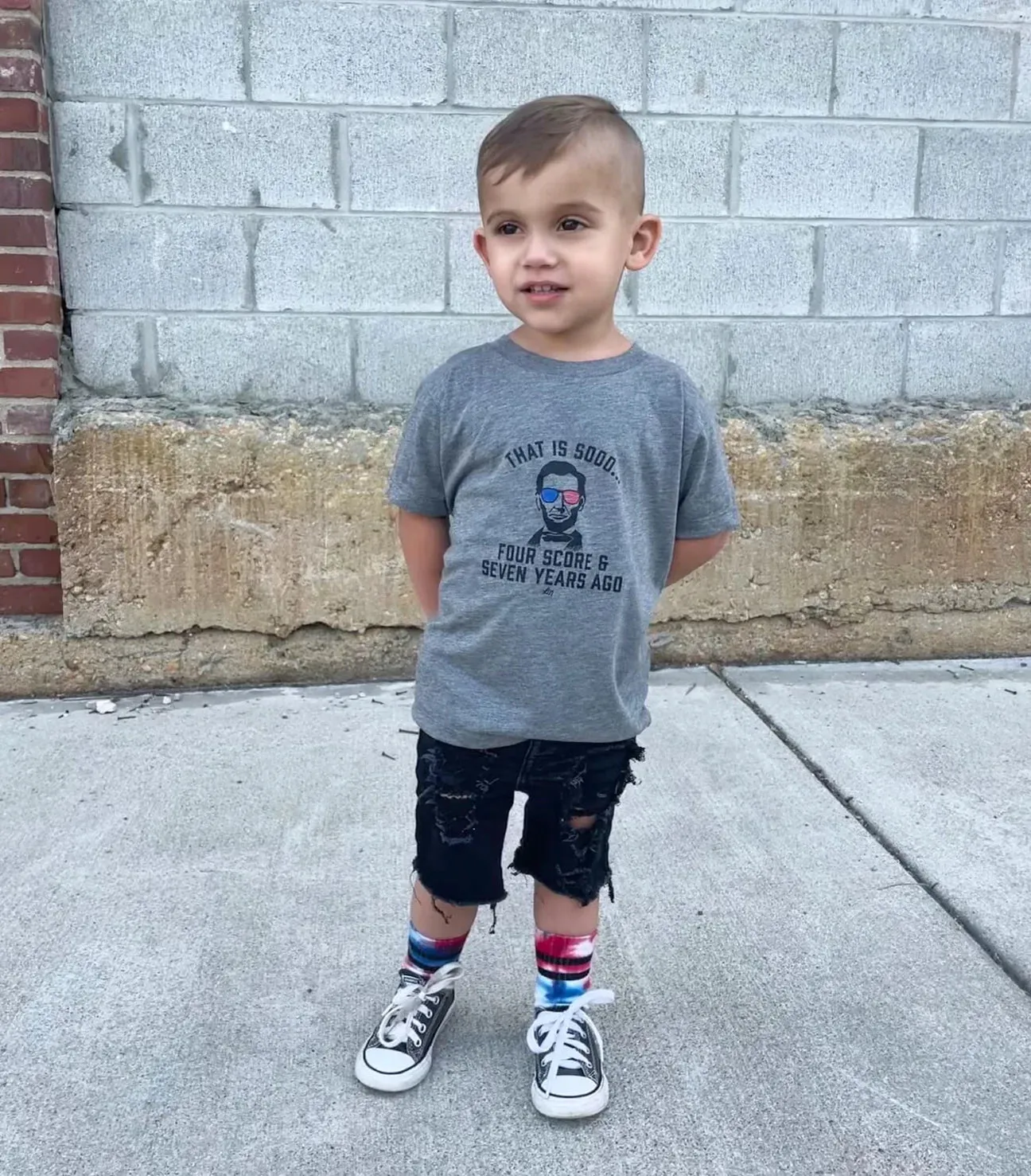 Heather Grey Historical Print Tee