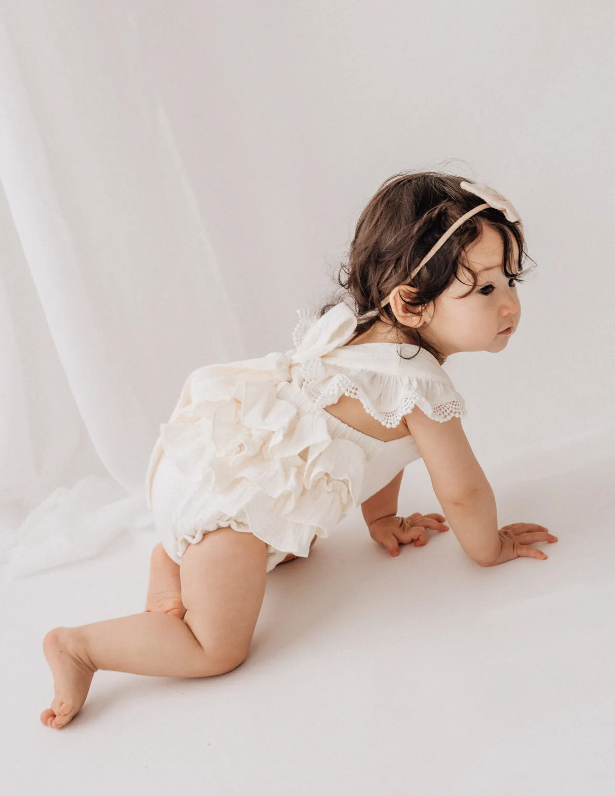 Cream Liliana Muslin Playsuit