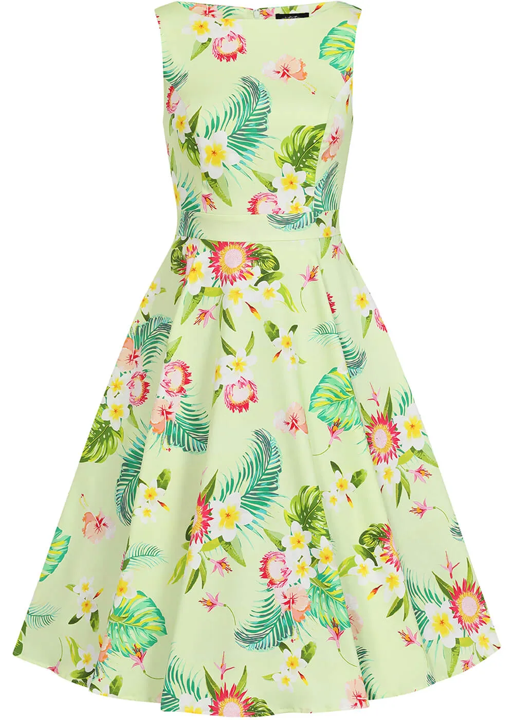 Hearts & Roses Children's Green Floral Luisa Swing Dress