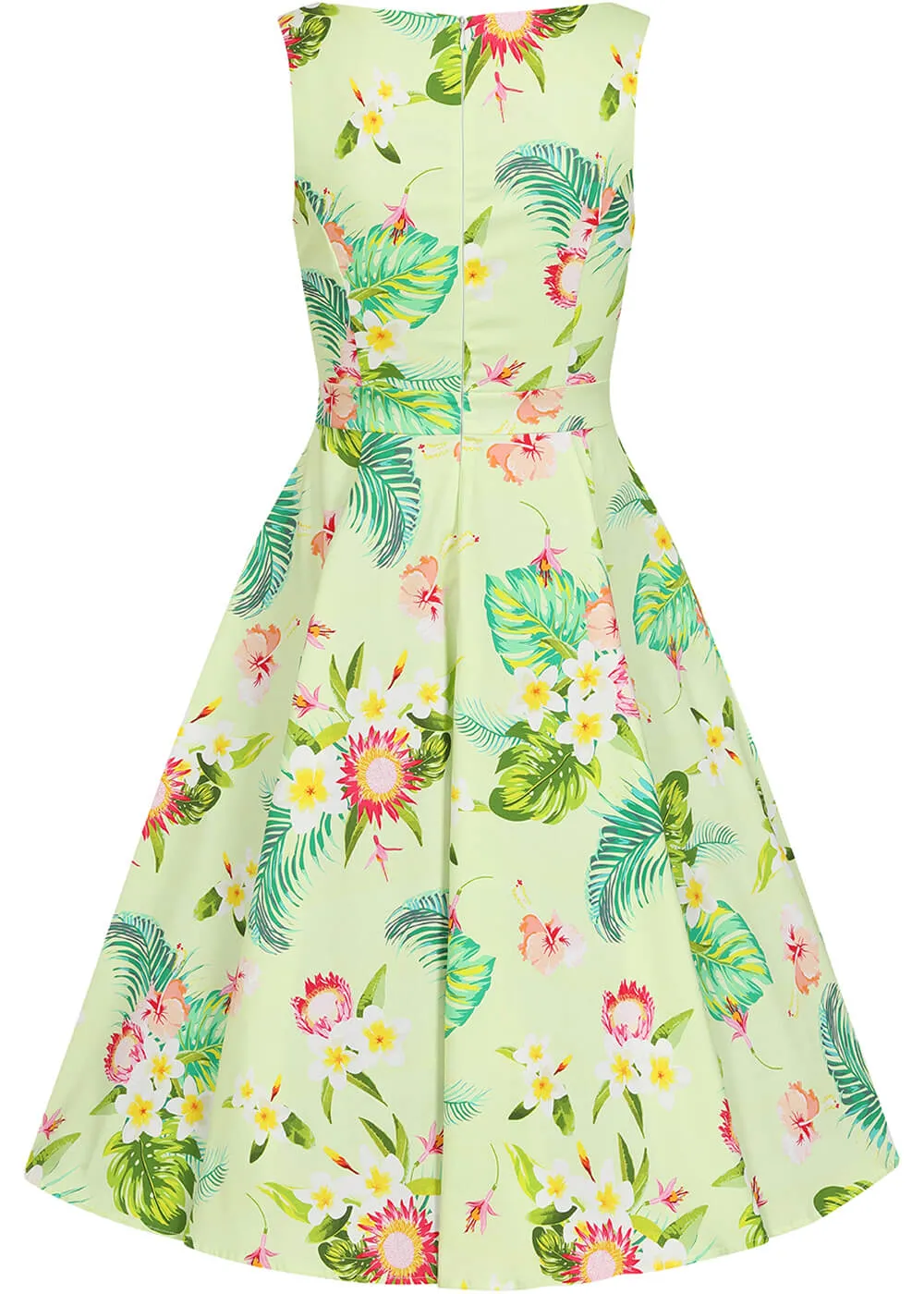 Hearts & Roses Children's Green Floral Luisa Swing Dress