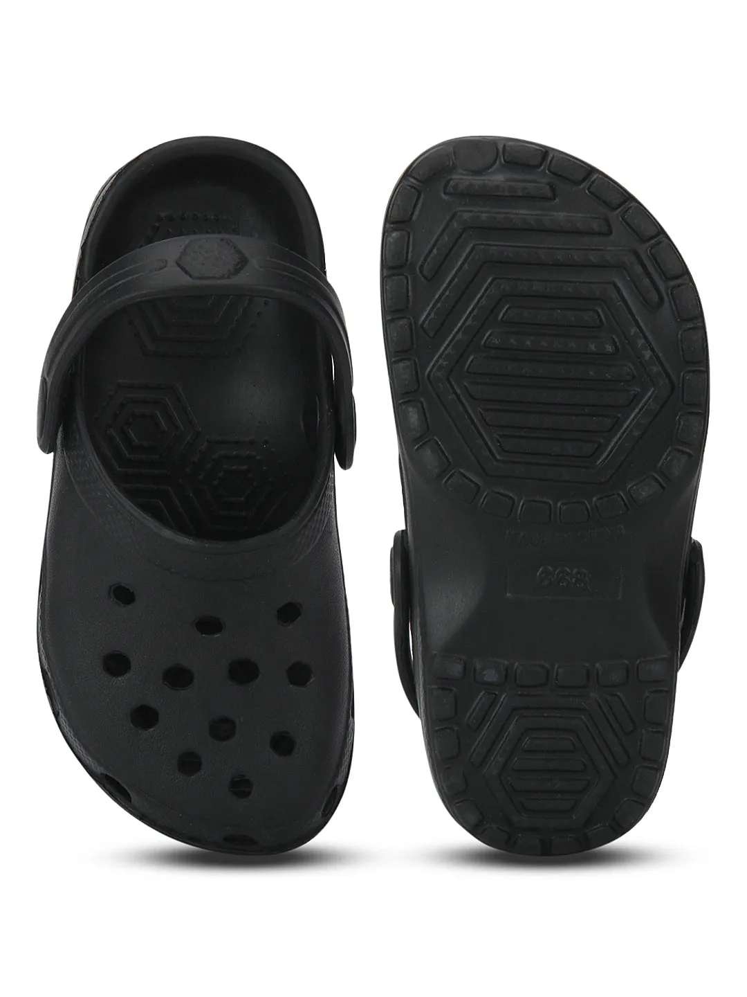 Minni TC Black Croc Flats For Kids