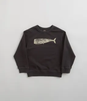 Kids' Whale Crewneck Sweatshirt in Faded Navy by Mollusk