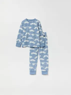 Moustache Print Kids Pyjamas