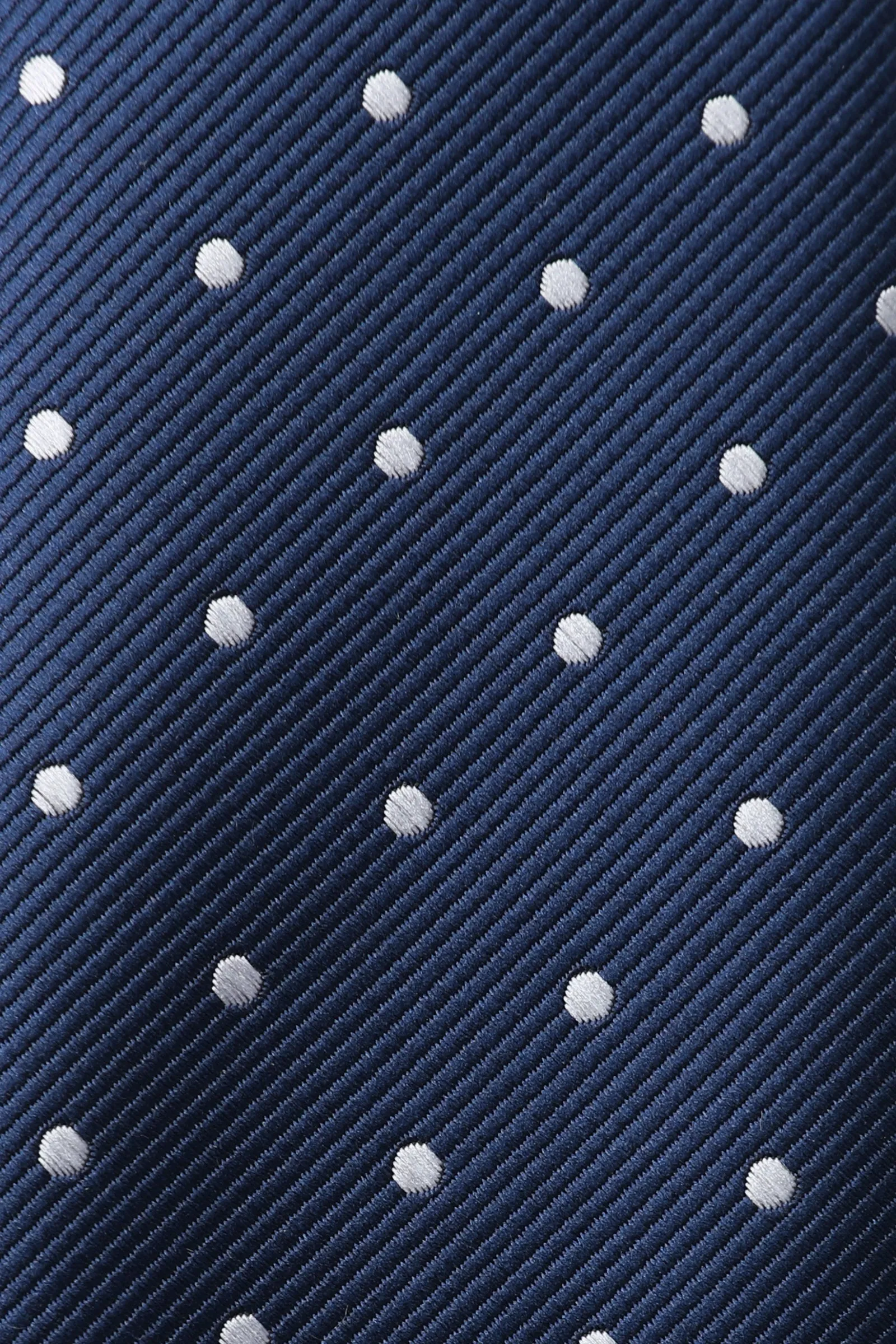 Navy Blue With White Polka Dots Necktie for Kids by The OTAA