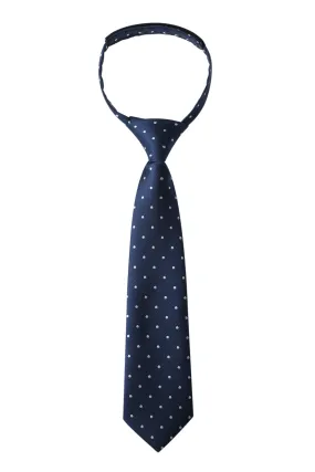 Navy Blue With White Polka Dots Necktie for Kids by The OTAA