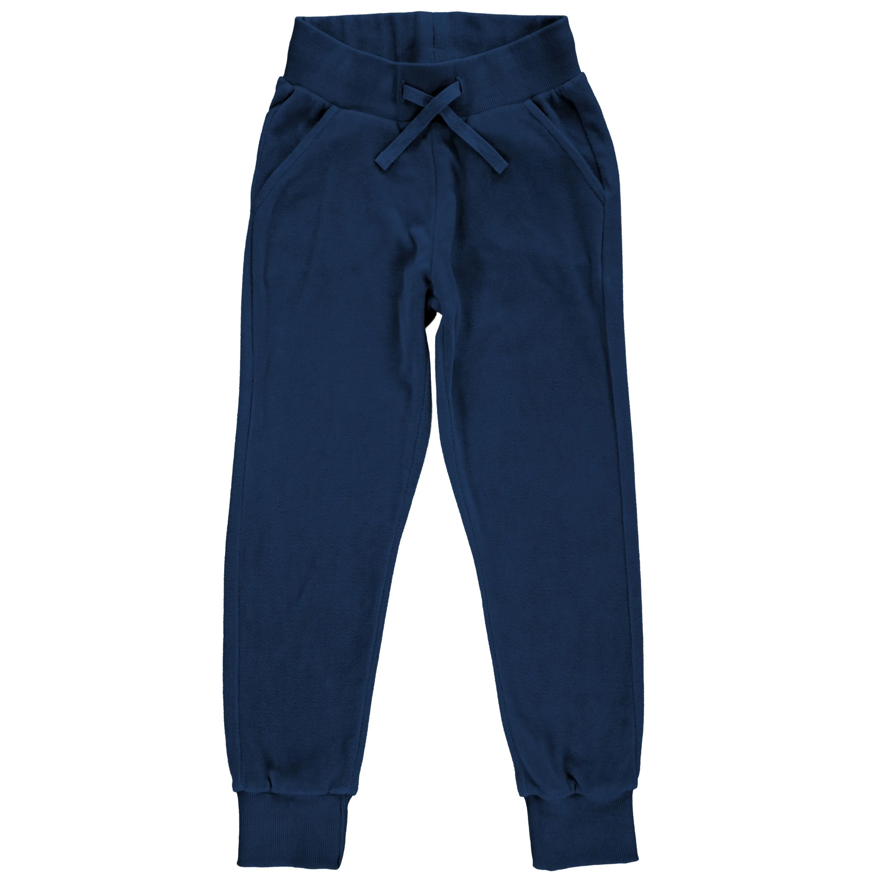 Navy Velour Sweatpants by Maxomorra