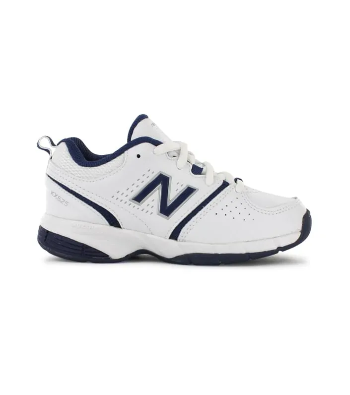 Kids' New Balance 625 Wide Shoes in White and Navy