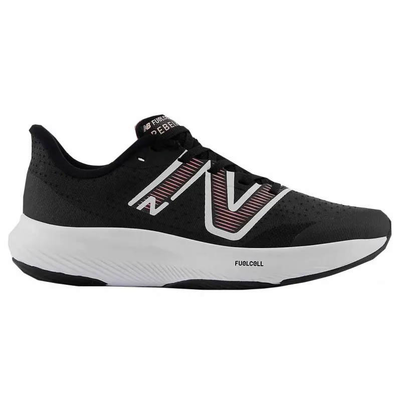 New Balance FuelCell Rebel V3 kids shoes in black/white]