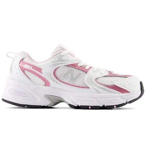 new balance kids white red