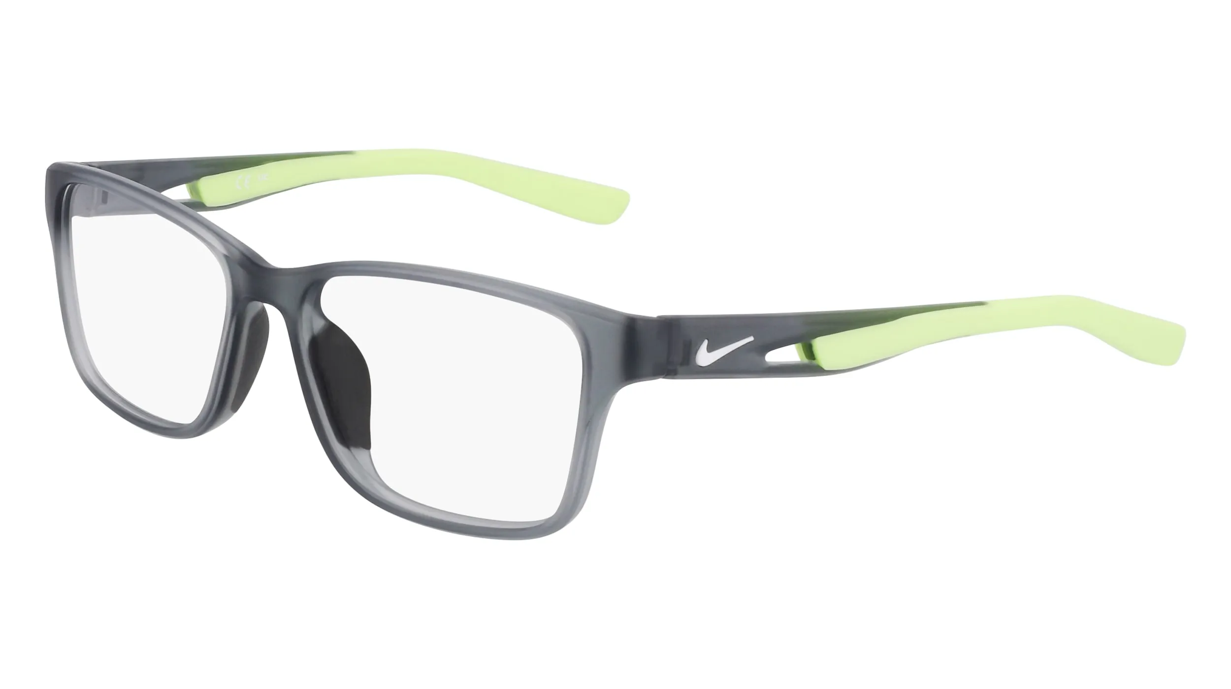 Nike 5038 037 Eyeglasses Youth Kids Boy's Dark Grey/Lime Blast Full Rim 50mm