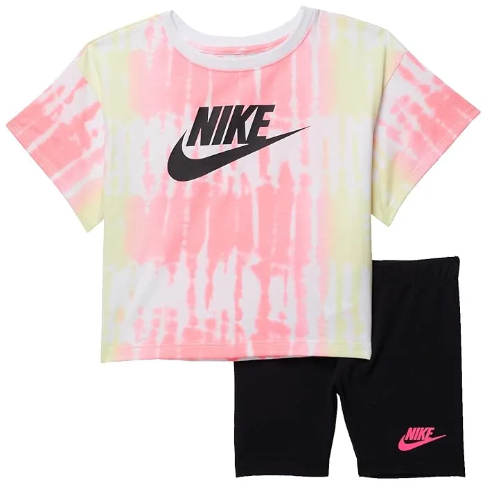 Nike Kids Boxy T-Shirt and Bike Shorts Set (Toddler/Little Kids)