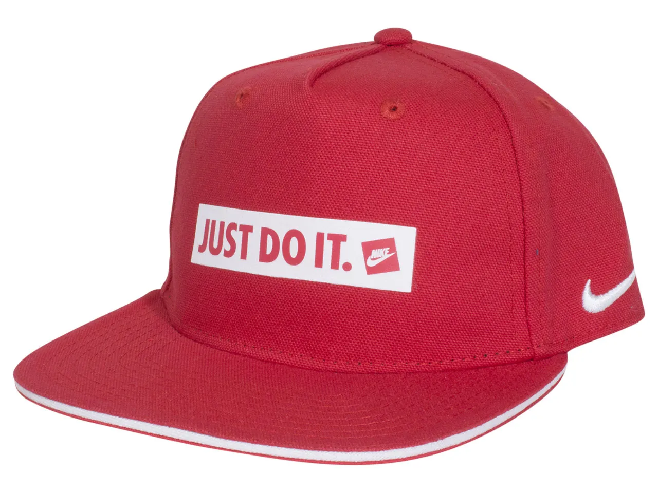 Nike Little Kids Boy's-Girl's Just Do It Baseball Cap Flat Brim Snapback Red 4/7