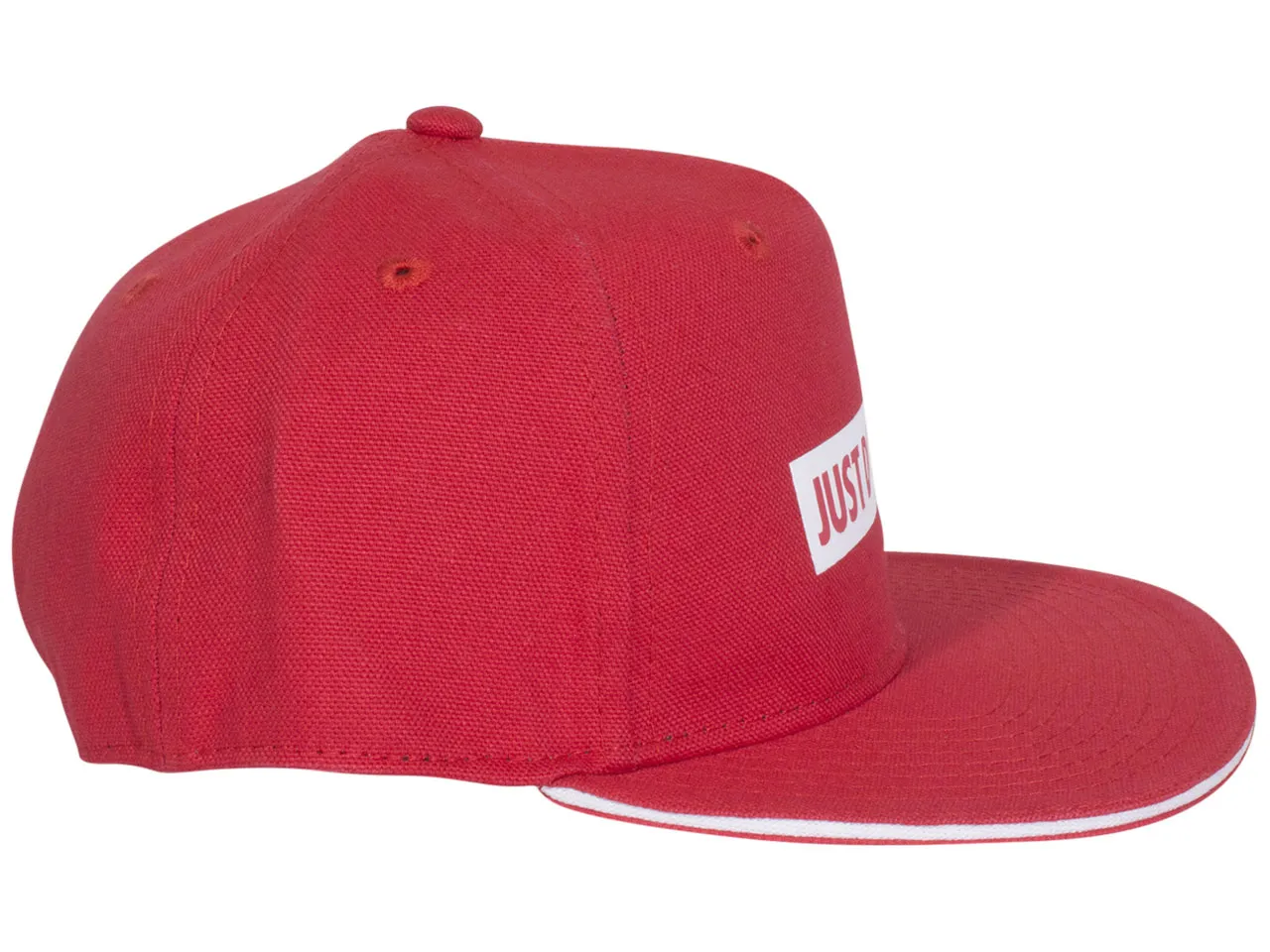 Nike Little Kids Boy's-Girl's Just Do It Baseball Cap Flat Brim Snapback Red 4/7