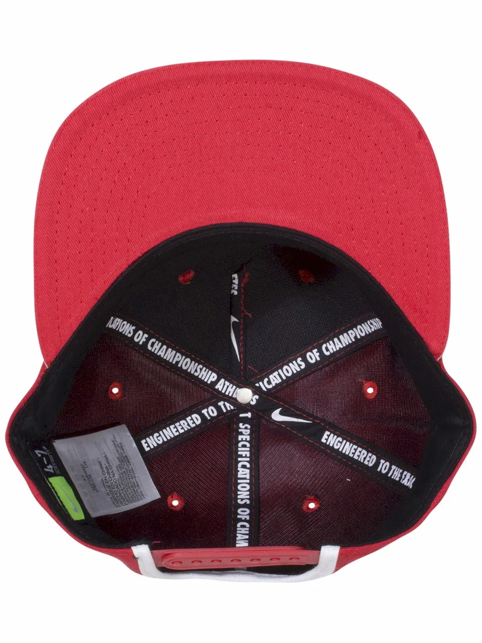 Nike Little Kids Boy's-Girl's Just Do It Baseball Cap Flat Brim Snapback Red 4/7