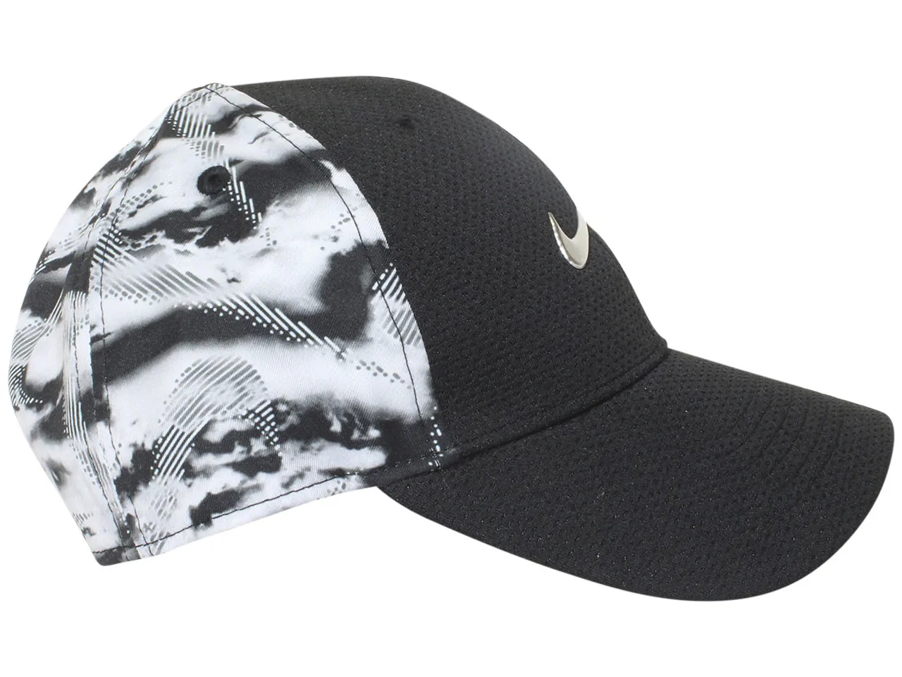 Nike Little Kids Boy's-Girl's Sport Essentials Baseball Cap Snapback Blk/Wht 4/7