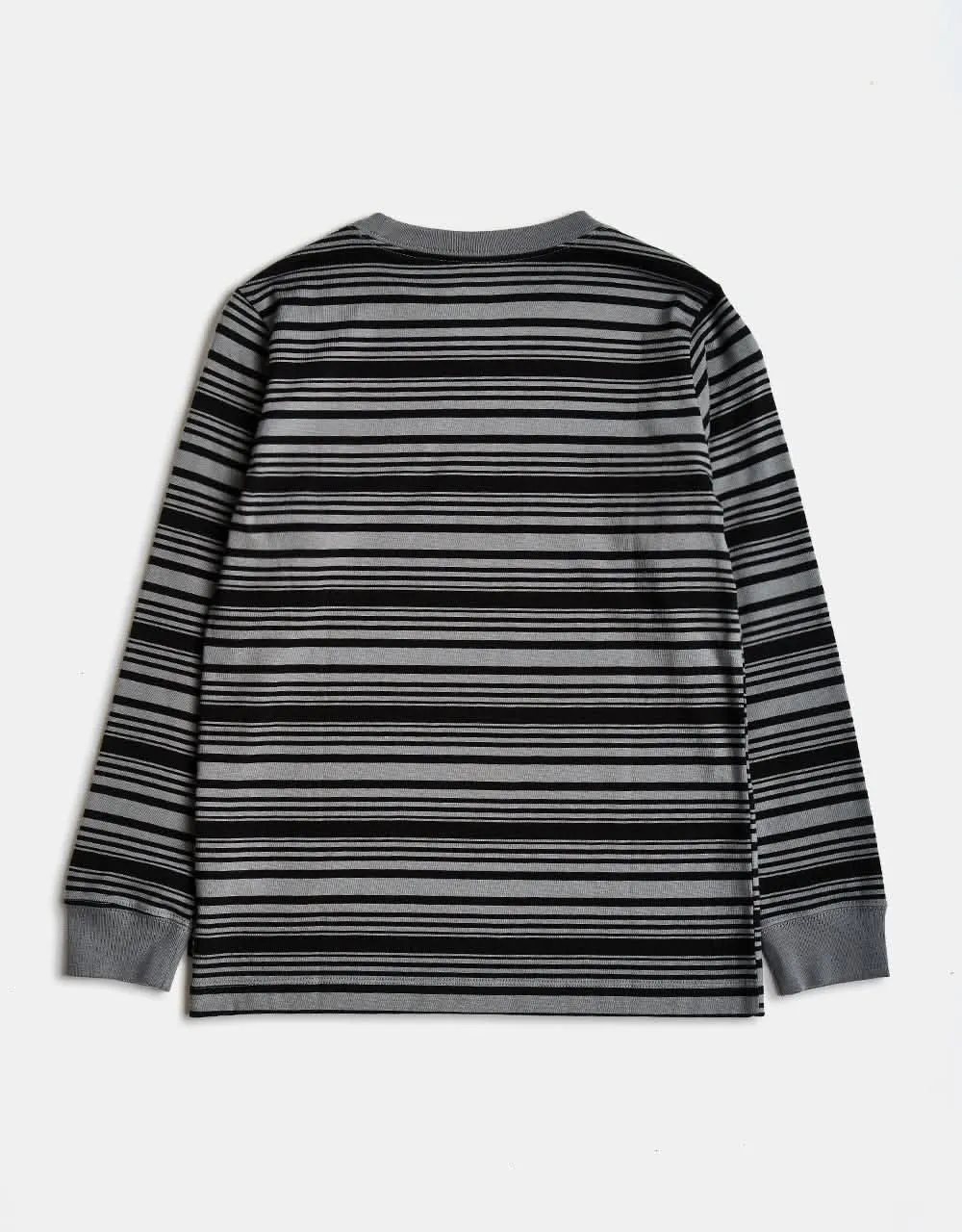 Nike SB Striped L/S Kids T-Shirt - Black/Smoke Grey