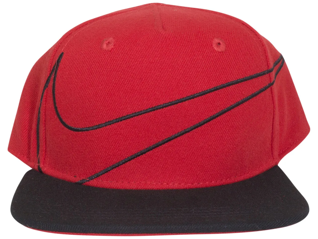 Nike Toddler Kids Boy's Swoosh Baseball Cap Hat Flat Brim Snapback Red Sz: 2/4T