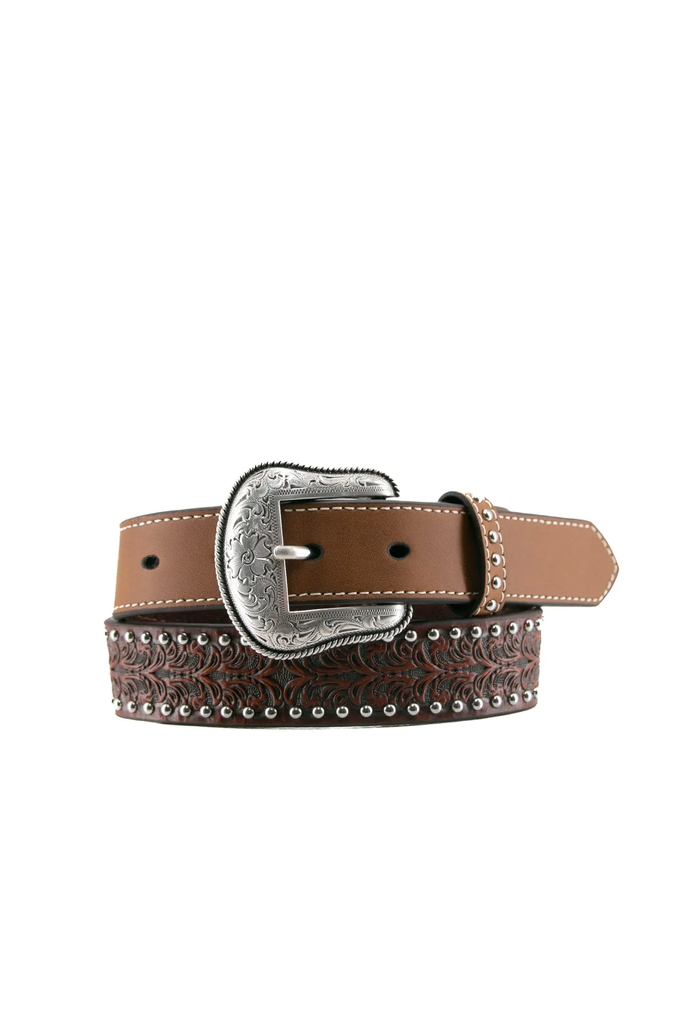 Nocona Western Leather Embossed Kids Belt