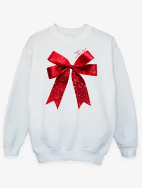 NW2 Christmas Bow Kids White Printed Sweatshirt | Kids | George at ASDA