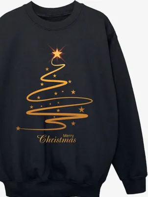 NW2 Christmas Golden Tree Kids Black Sweatshirt | Kids | George at ASDA