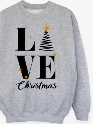 NW2 Christmas Love Kids Heather Grey Sweatshirt | Kids | George at ASDA