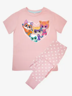 NW2 SuperKitties Heart Kids Pink Printed Pyjamas | Kids | George at ASDA