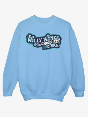 NW2 Willy Wonka Logo Kids Blue Printed Sweatshirt | Kids | George at ASDA