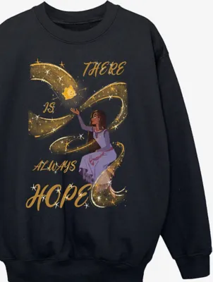 NW2 Wish Always Hope Slogan Kids Black Printed Sweatshirt | Kids | George at ASDA