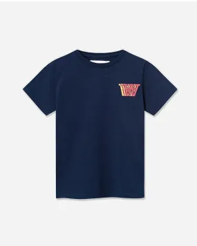 Ola Logo Kids T-Shirt - Navy