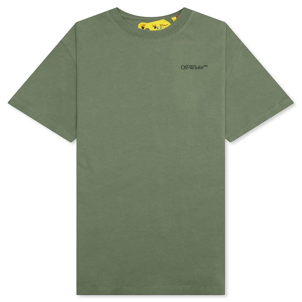 Children's Scribble Short Sleeve Tee - Olive and Black