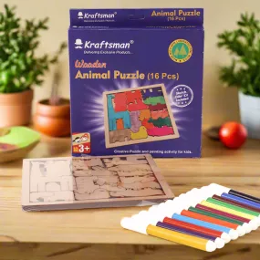 Colouring Animal Puzzle for Kids-Pack of 1