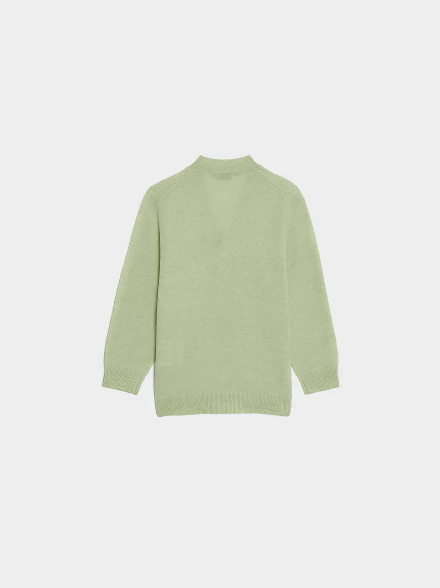 Pale Green Melange FA-MI-KNIT000022