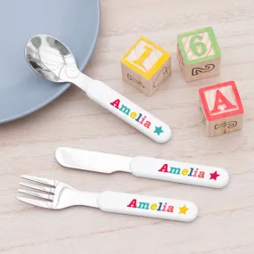 Personalized Circus Metal Cutlery Set for Kids