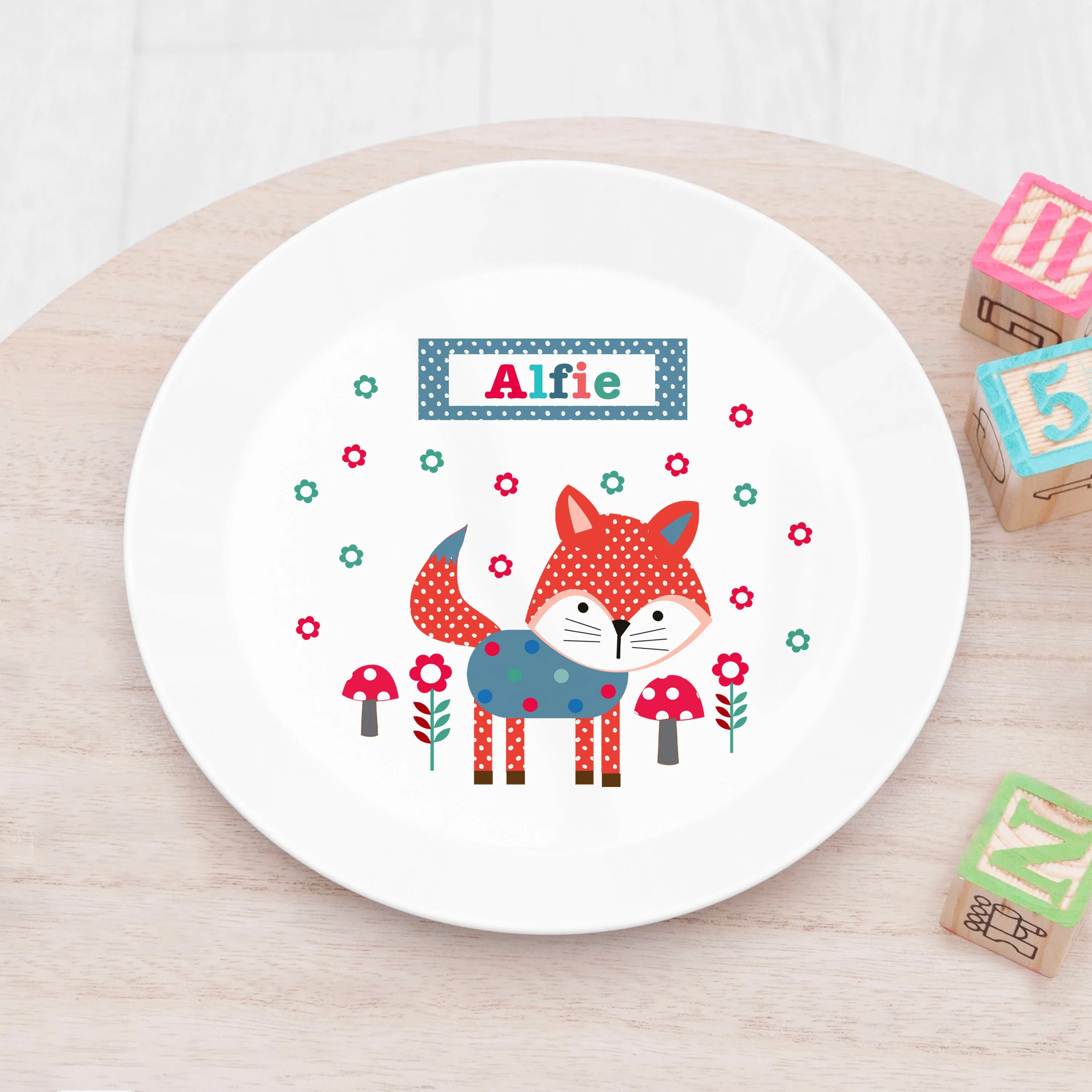 Personalised Little Fox Dining Set Kids