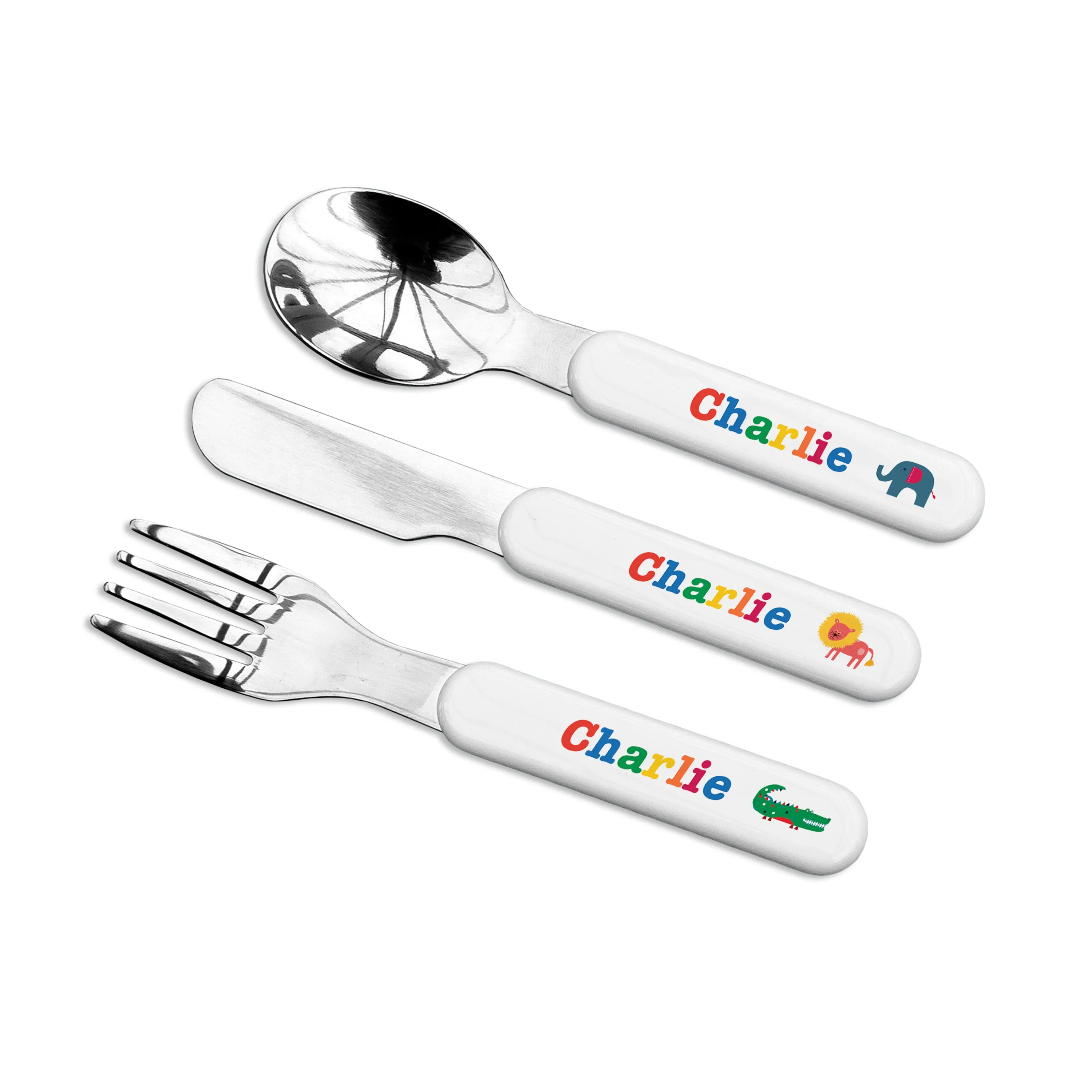 Custom Noah's Ark Metal Cutlery Set for Kids