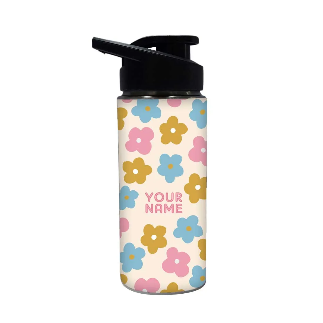 Personalised Name Bottle Sipper Bottles For Kids-Floral