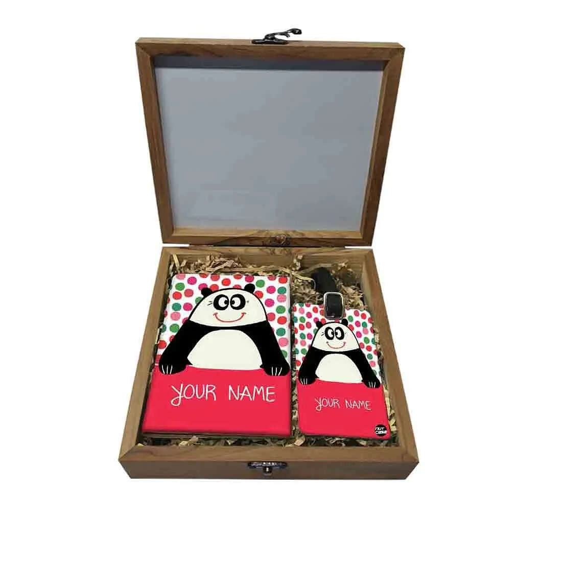 Personalised Passport Holder For Kids  - Cute Panda