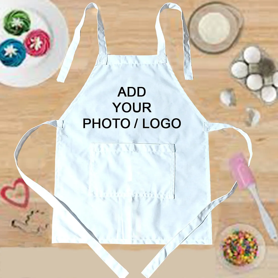 Personalized Kids Chef Apron - Add Your Photo / Logo