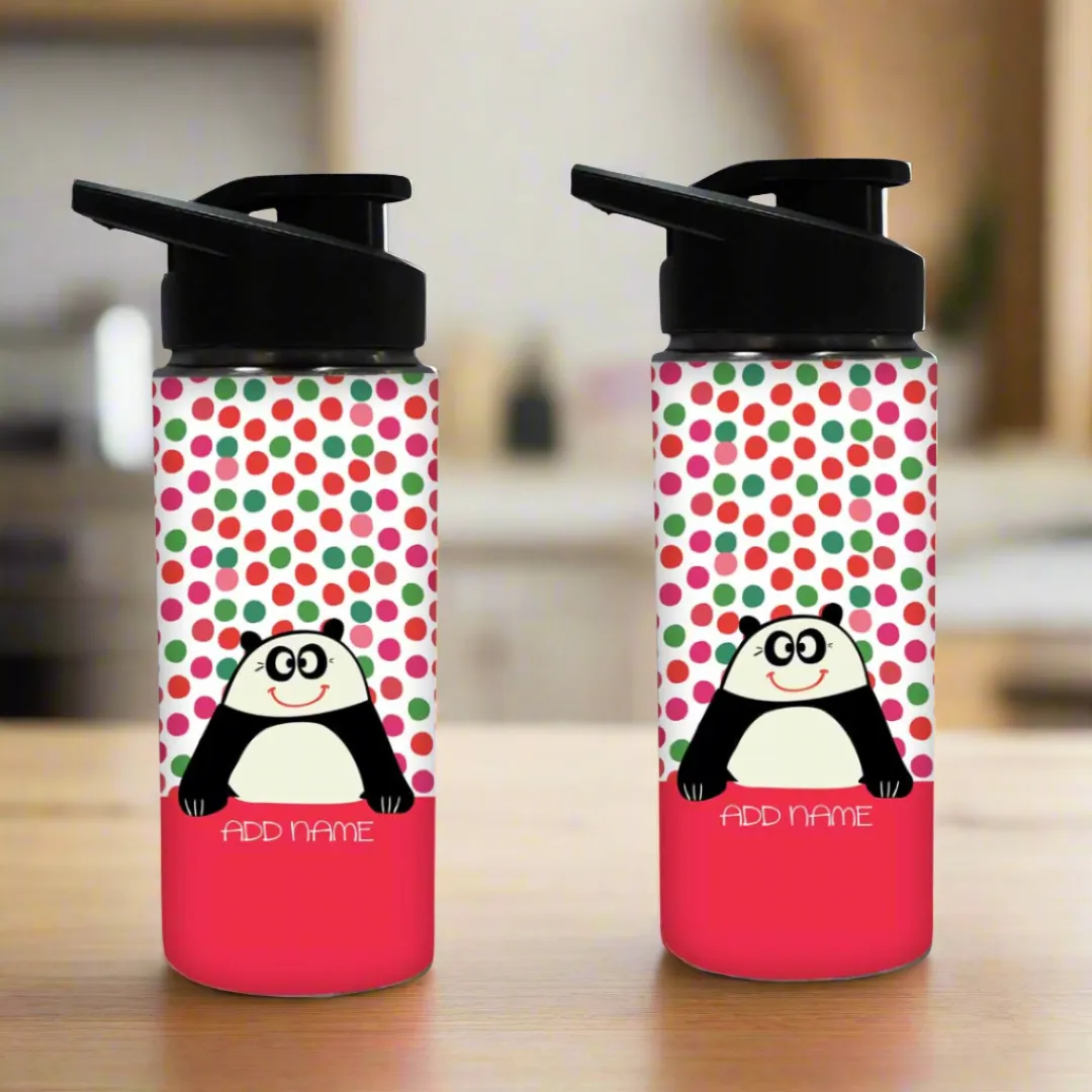 Personalized Sipper Bottle For Kids - Cute Panda