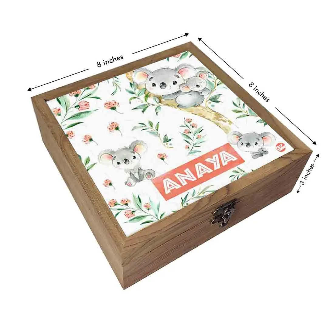 Personalized Wooden Jewellery Box for Kids - Cute Koala