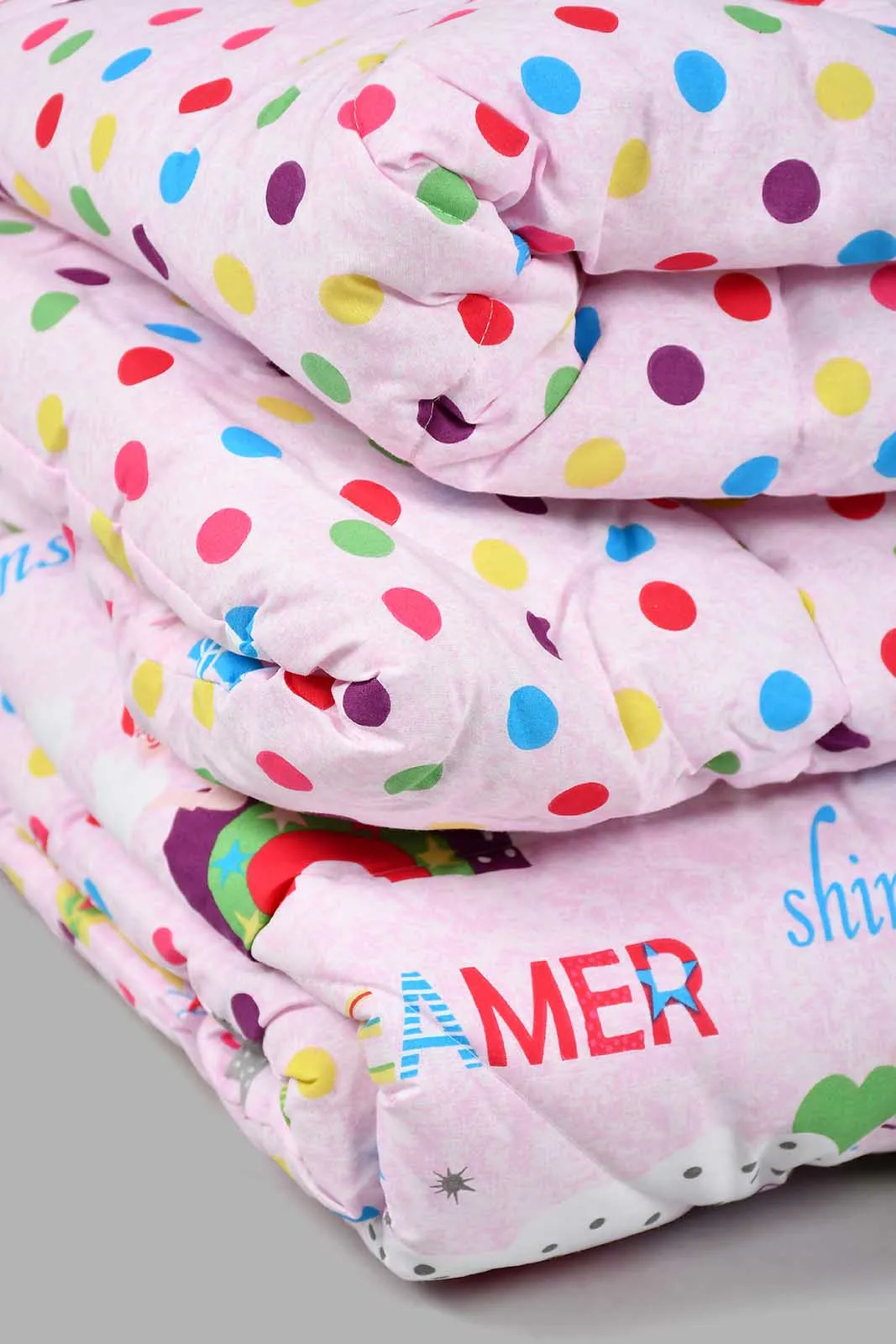 Pink Polka Dot 2-Piece Comforter Set (Kids)